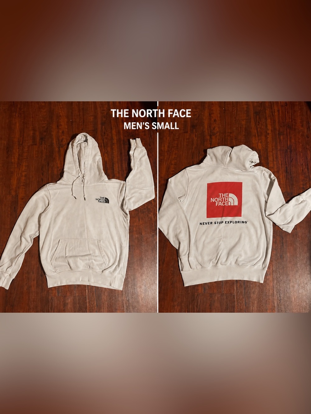 The North Face white hoodie in size Mens S